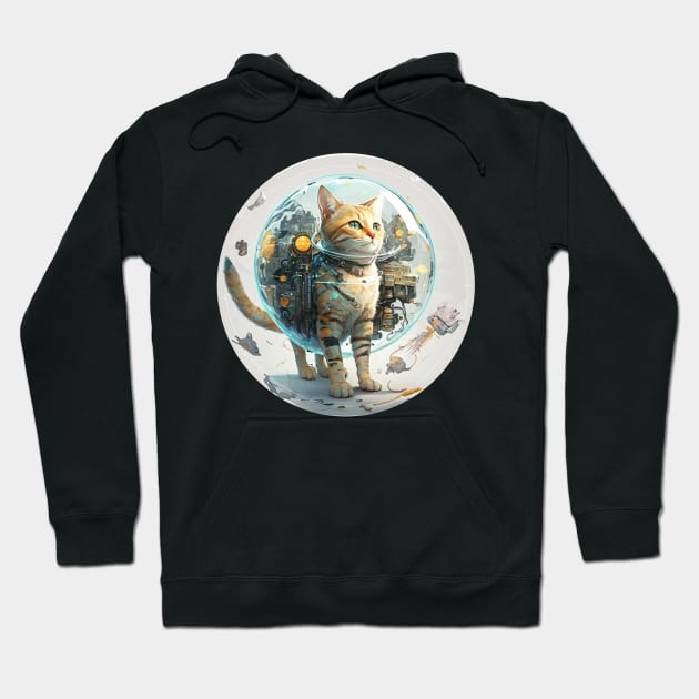 Lies And Damn Lies About CAT IN ROBOT SUIT, IN SPACE Hoodie by HappysSpace